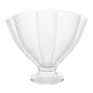 Clear Glass Hobnail Fan Vase by l.e. Smith