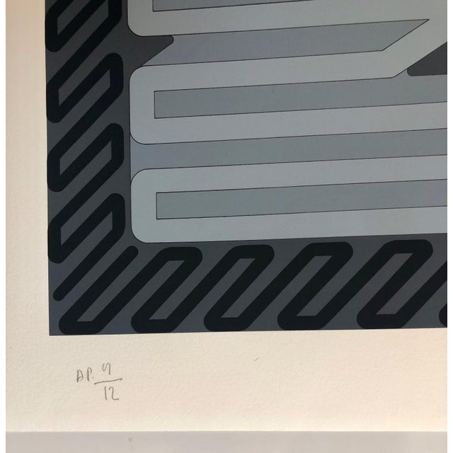 Silkscreen on Arches paper, Hand signed and Numbered in Pencil. Serigraph in black, gray (silver). Chryssa Vardea-...