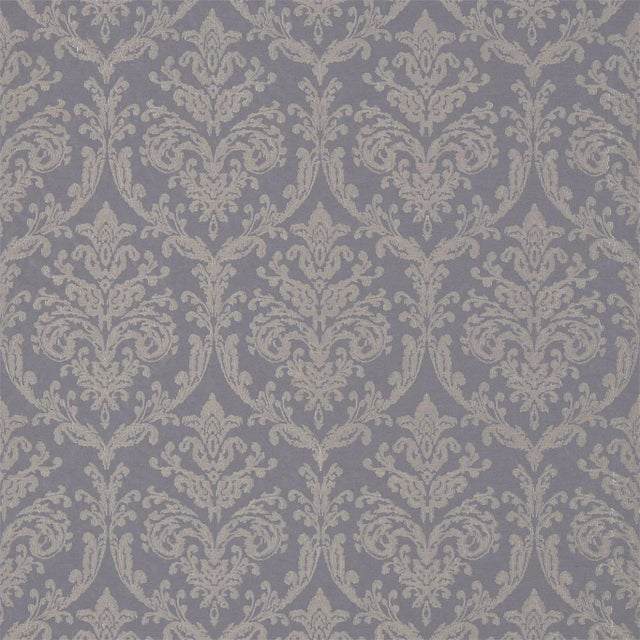 Sanderson Riverside Damask Fabric in Pewter - a Sample For Sale