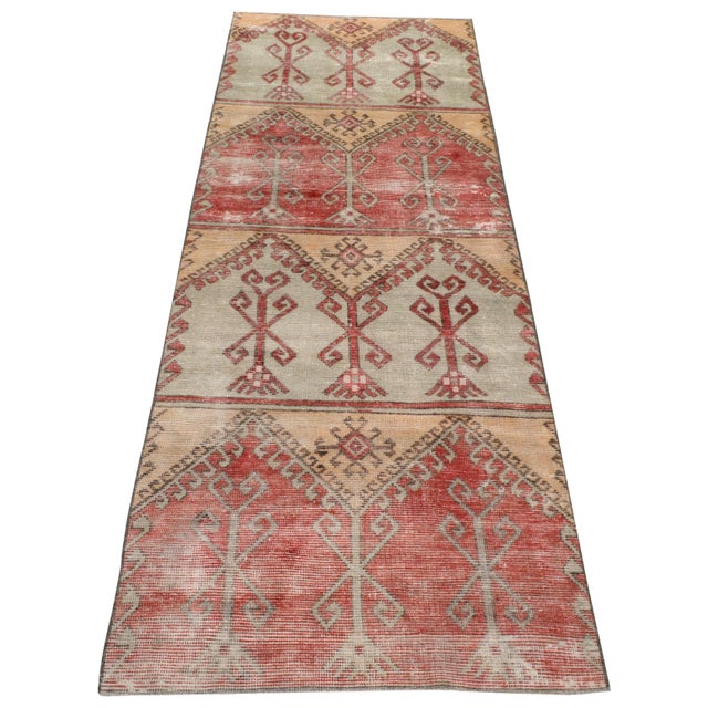 Vintage Turkish Anatolian Hand-knotted with care using traditional rug-making techniques, this wool rug blends timeless...