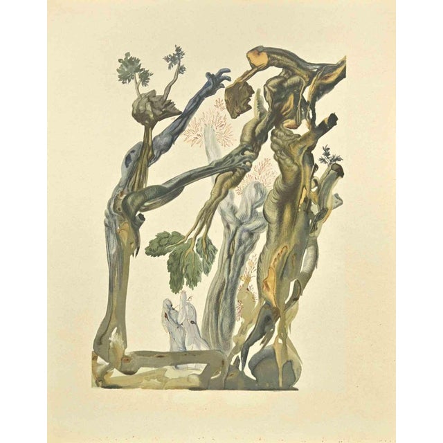 Salvador Dali, Forest of Suicides, Woodcut, 1963 For Sale - Image 4 of 4