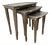 1960s Italian Florentine Silver-Gilt Wood Nesting Tables, Set of 3 For Sale