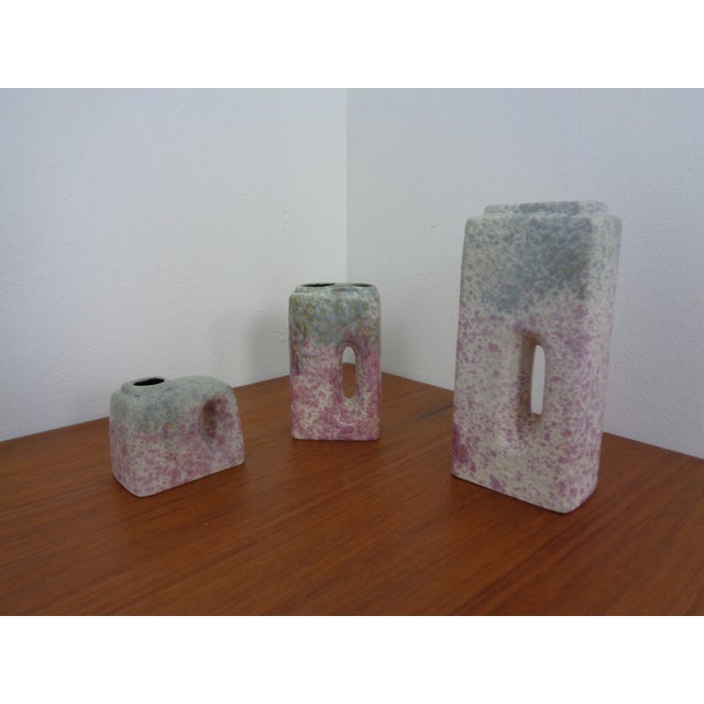 Pink Vases from Ü-Keramik, 1970s, Set of 3 For Sale - Image 17 of 17