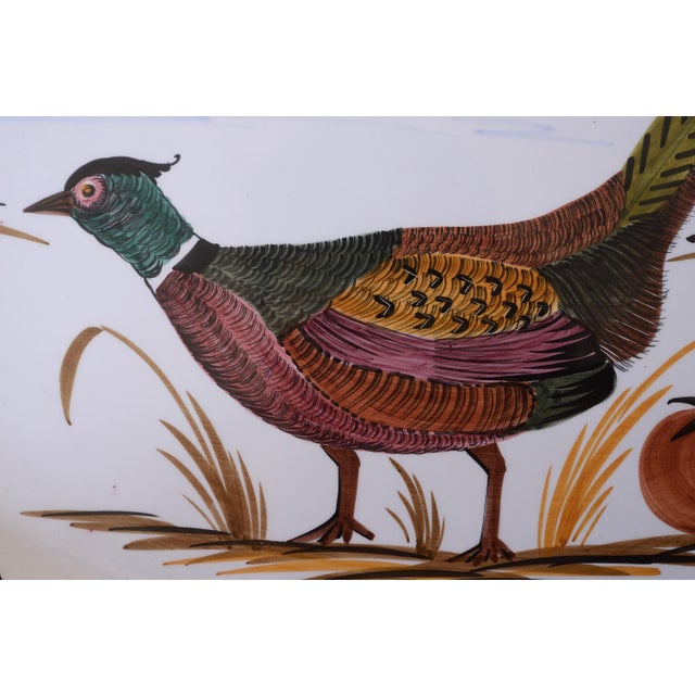 Vintage Extra Large Hand-Painted Italian Turkey Platter | Chairish
