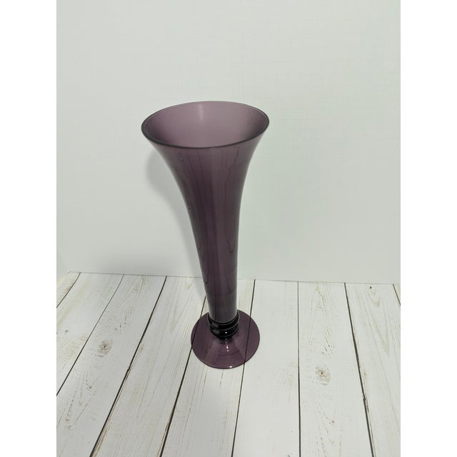 1970s 1970s Purple Frosted Vase For Sale - Image 5 of 5