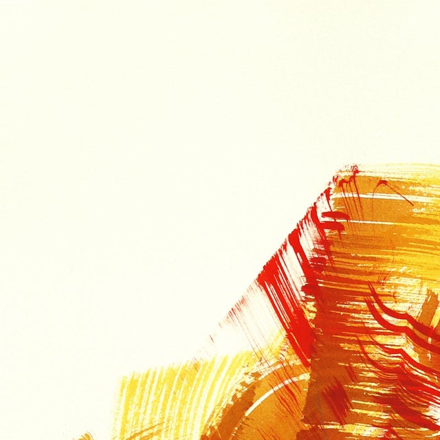 Abstract Autumn Tree 3 - Original Orange Neutral Abstract Tree Ink Painting on French Linen Paper For Sale - Image 3 of 6