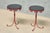 1950s French Red and Black Tripod Gueridon Tables in the style of Emilio Terry, 1950s, Set of 2 For Sale - Image 5 of 14