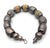 Chrome Vintage Silver & Stone Beaded Choker Necklace For Sale - Image 8 of 8