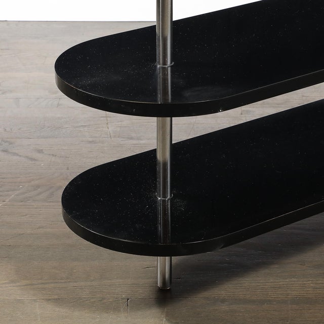 Art Deco Three-Tier Bullet Form Side Table, Model No 806 by Wolfgang Hoffman For Sale - Image 12 of 15