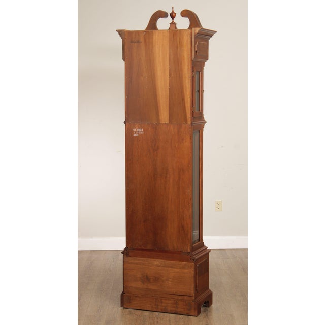 1990s Ethan Allen Mahogany Tall Cased Grandfather Clock Chairish