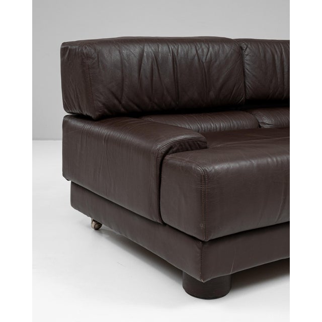 Rustic European 1970s Brazilian Leather Sofa By Percival Lafer For Sale - Image 3 of 12