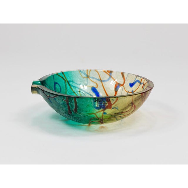 Vintage Italian Murano Art Glass Bowl by Alfredo Barbini, 1970s For Sale - Image 6 of 18
