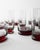 Vintage Grey Drinking Glasses with Red Stems, 1970s, Set of 6 For Sale - Image 10 of 11