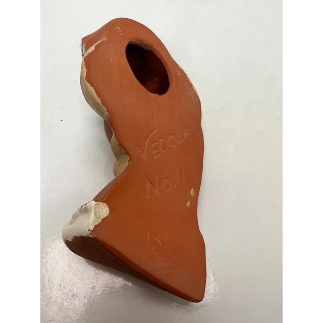 Green Vintage Ceramic Wall Masks of Young Women, 1960s, Set of 2 For Sale - Image 8 of 13