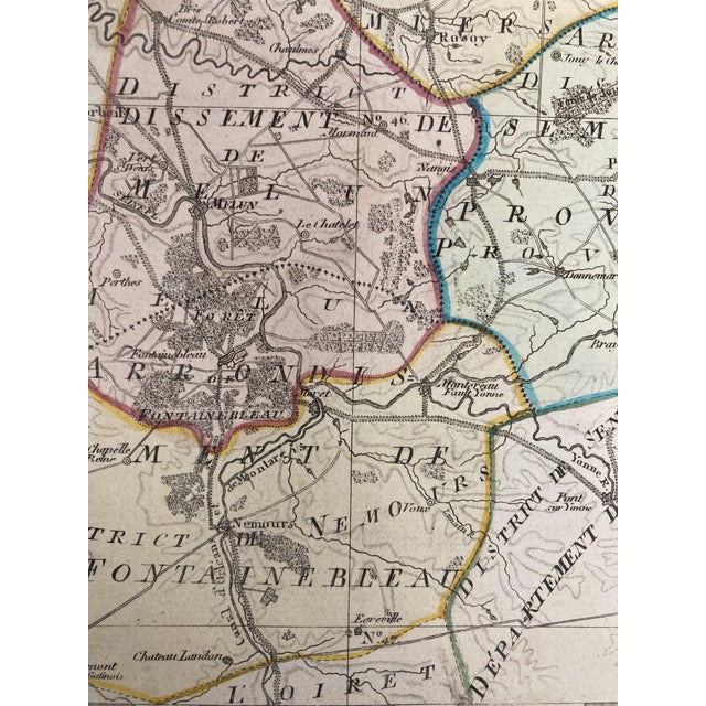 The Department of the Rivers Seine and Marne Chart by Anton Friedrich Büsching, 1806 For Sale - Image 10 of 17