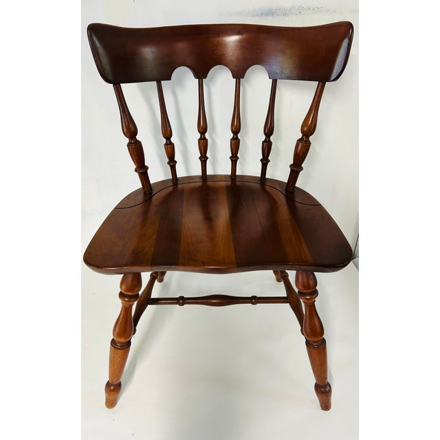 Vintage Ethan Allen old cherry baumritter , solid cherry single chair, in sturdy condition with some age wear. 31.25"H X...
