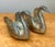 Vintage Ornamental Silver Swan Sculptures - Pair For Sale - Image 9 of 12