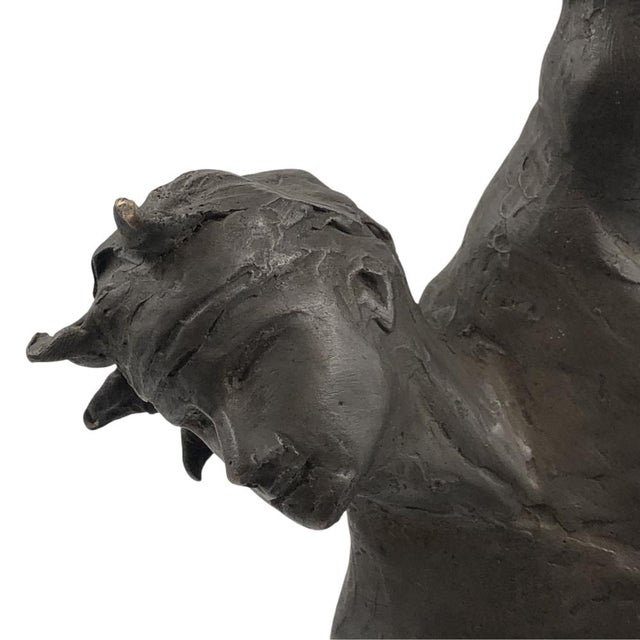 Bronze & Marble Man and Sport Sculpture by Angelo Maineri, 1999 For Sale - Image 6 of 17