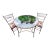 Chinoiserie Metal Bamboo Dining Table & Chairs For Sale