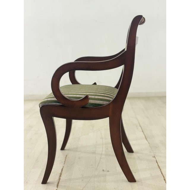 Upholstered Mahogany Dining Armchairs, Set of 2 For Sale - Image 9 of 14
