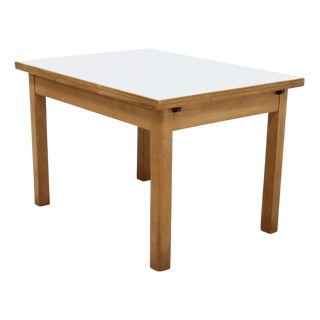 Extendable Birch and Melamine Dining Table, 1960s For Sale
