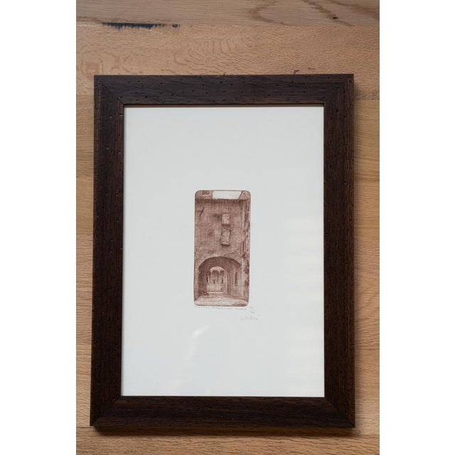 Courtyard, 1970-1980, Artwork, Framed For Sale - Image 9 of 9