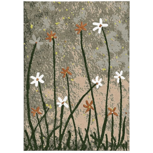 Hand-Knotted Wool and Viscose Rug by Murano Shutters For Sale - Image 4 of 4