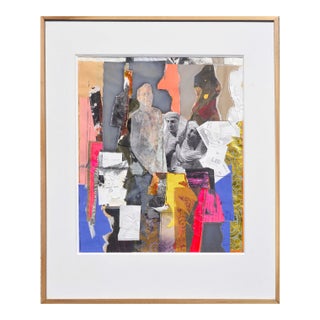 "Antica Roma" - Mid-Century Abstract Collage With Figures by James Coughlin For Sale