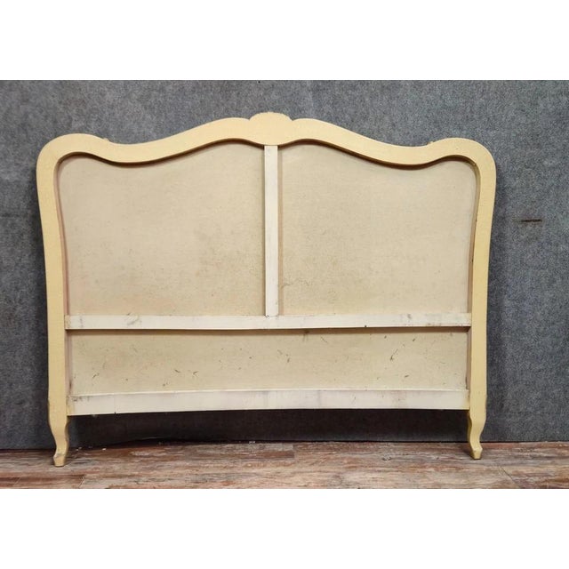 Louis XV Style Basket Bed in Carved Wood and Floral Tapestry For Sale - Image 6 of 8