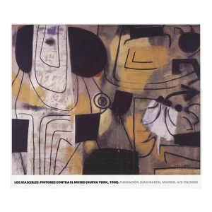 2020 Adolph Gottlieb 'Figurations of Clangor' Abstract Expressionist Orange, Black Spain Offset Lithograph