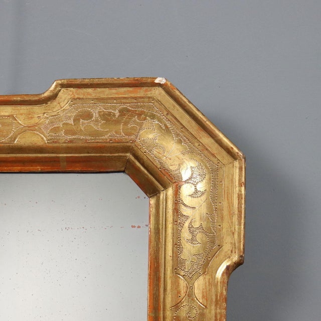 Antique Gilded Cabaret Mirror with Molded Frame, 1800s For Sale - Image 4 of 10