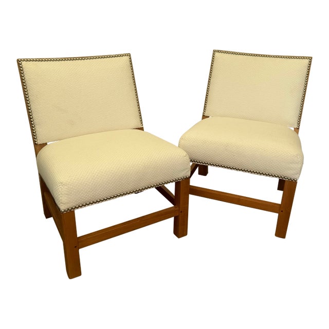 Teak Outdoor Shin Toaster Chair by Lee Industries, Pair For Sale
