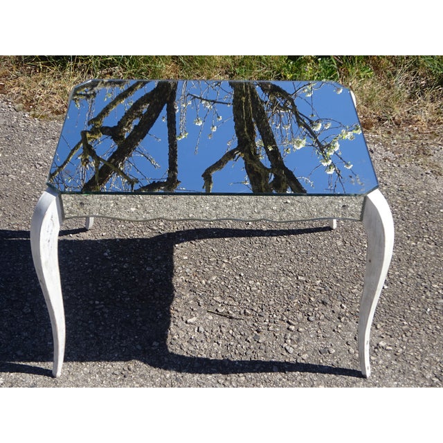Wooden Coffee Table and Mirror, 1950s For Sale - Image 11 of 18