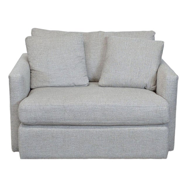 Crate & Barrel Transitional Chair and a Half Lounge Chair For Sale