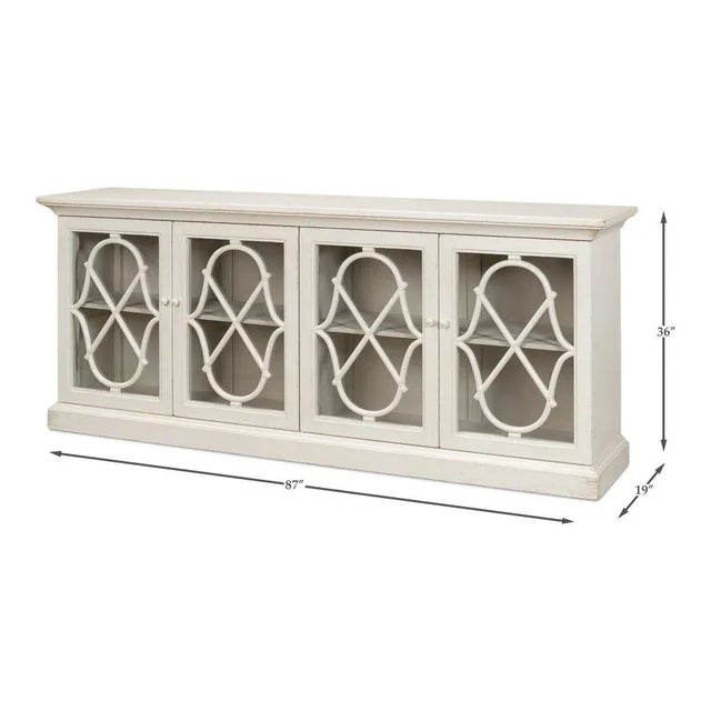 French Antique White Buffet For Sale - Image 9 of 10