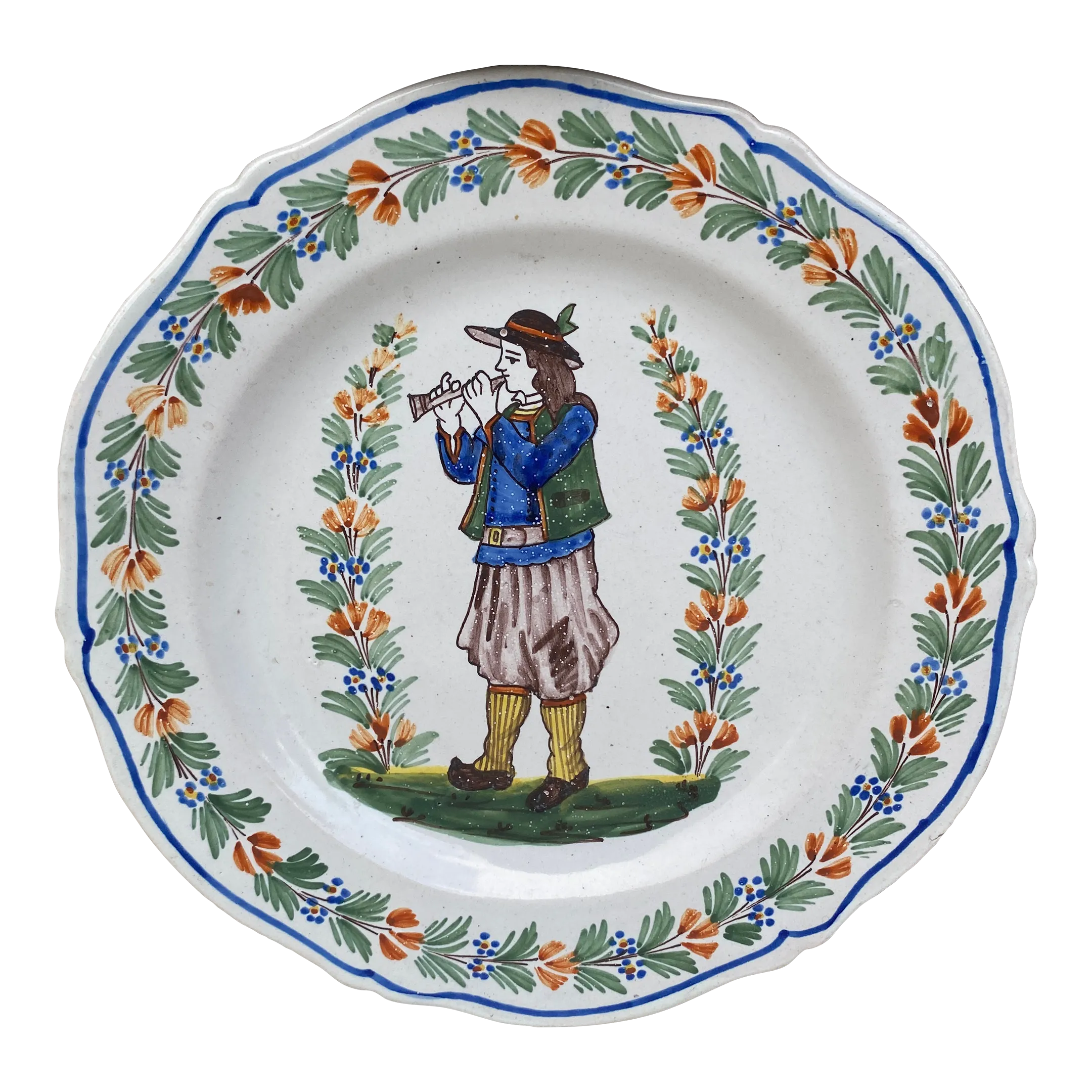 French Faience Plate Henriot Quimper Circa 1900 | Chairish