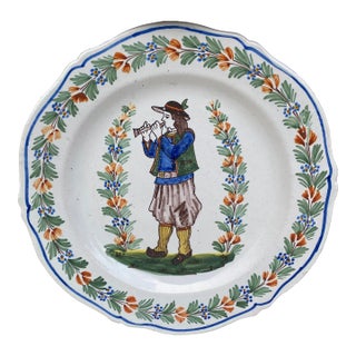 French Faience Plate Henriot Quimper Circa 1900 For Sale