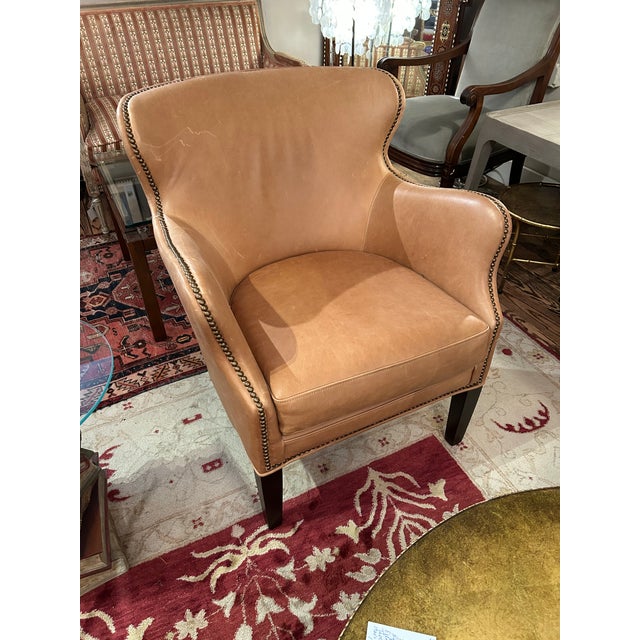 Animal Skin Leather Club Chairs -a Pair For Sale - Image 7 of 15