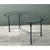 This vintage Brown Jordan table base presents a striking sculptural oval frame, its double-band iron top rail curving...