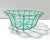 Metal Vintage Turquoise Scalloped Wire Fruit Basket For Sale - Image 7 of 8