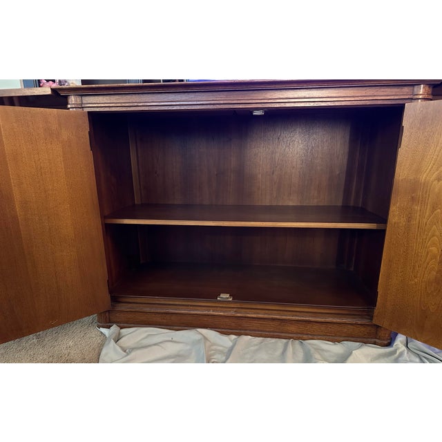 Elevate your dining room or entryway with this stunning, highly functional vintage flip-top server. Crafted from rich,...