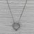 0.23ctw Diamond Open Heart Pendant Necklace 14k White Gold 18.25" Rope Chain For Sale - Image 4 of 6