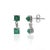 Not Yet Made - Made To Order Elegant Emerald and Diamond Dangle Drop Earrings in Sterling Silver, A Pair For Sale - Image 5 of 11