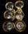 Mid 20th Century Gold Trim Optical Paneled Goblets - Set of Six For Sale - Image 6 of 12