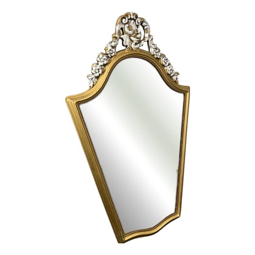 Vintage French Gilt Wall Mirror For Sale