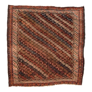 Antique Bakhtiari Rug 6'6'' x 6'7'' For Sale