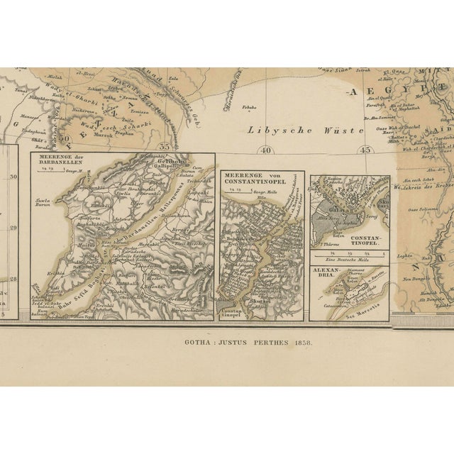 Traditional Map of Mediterranean, Black Sea and Ottoman Empire, 1853 For Sale - Image 3 of 4