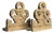 Neo-Gothic Terracotta Ornaments, Set of 2 For Sale