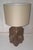 Vintage Table Lamp with Brown Ceramic Base with 4 Different Cartoon Faces and Beige Fabric Shade, 1982 For Sale - Image 4 of 15