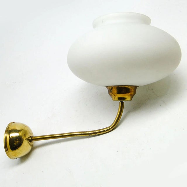 Art Deco Style Wall Lamp, Poland, 1950s, in Very Good conditions. Designed 1950 to 1959 European Plug (up to 250V).The...